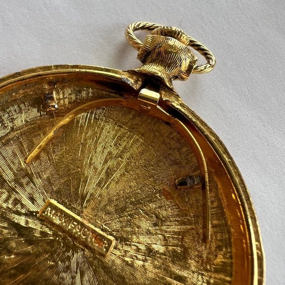 Vintage Max Factor Gold Tone Lion Beauty Mirror Compact - Picture 9 of 12